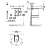 GROHE Euro Ceramic Round Semi-Pedestal