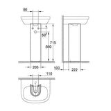 GROHE Euro Ceramic Round Full Pedestal