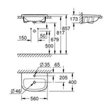 GROHE Bau Drop-In Vanity Basin