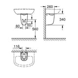 GROHE Bau Round Semi-Pedestal