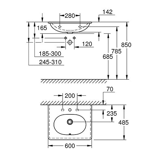 GROHE Essence Wall-Hung Basin – Grohe Online