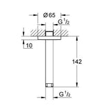 GROHE Rainshower® Ceiling Mounted Shower Arm - Chrome