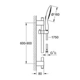 GROHE Power&Soul 160 Shower Rail Set